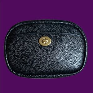 Coach Soft Pebble Camera Bag in black